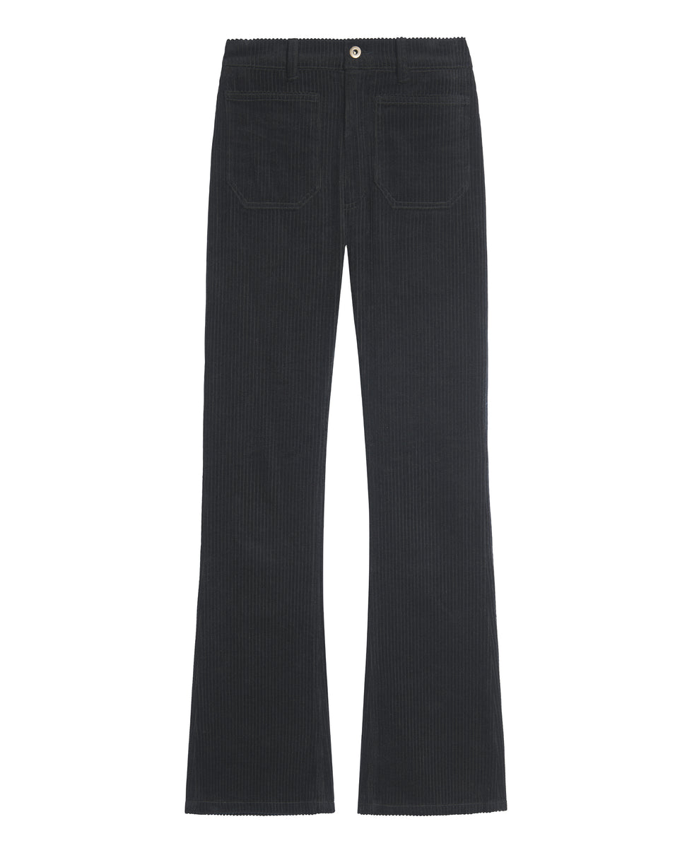 Black Corduroy Melody Flare Jeans - Good Morning Keith