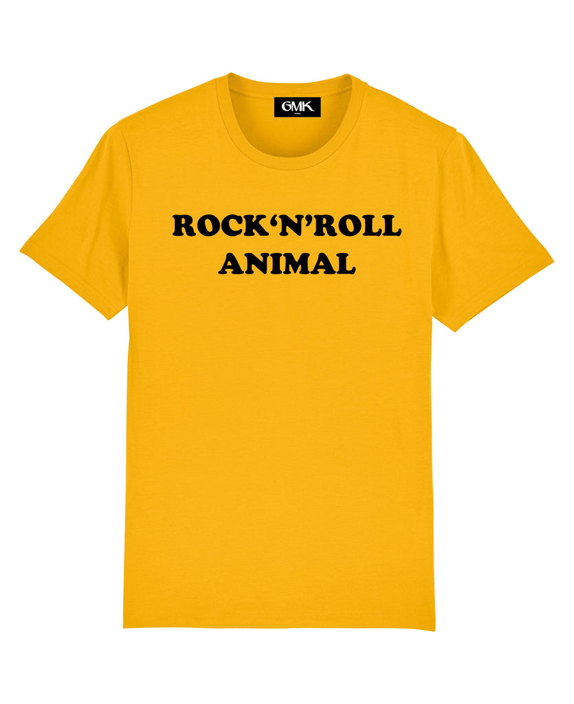 Good Morning Keith Rock'n'roll animal yellow t-shirt